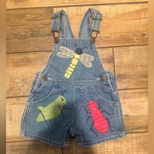 Marsha Boys Denim Overalls with Chenille Insect Design Size 6 Months